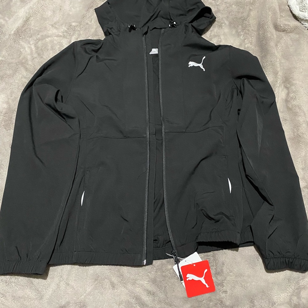 Black puma windbreaker